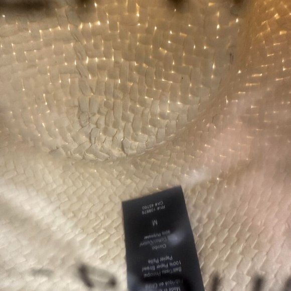 NWT Rag & Bone Packable Net Band Fedora Straw Hat Size M Retail $225 main image 5